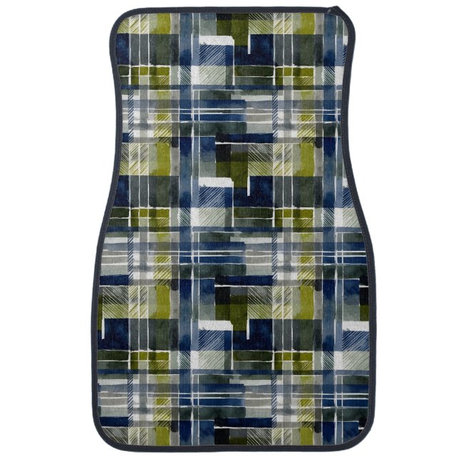 Seamless abstract  rectangles  car floor mat (Front)