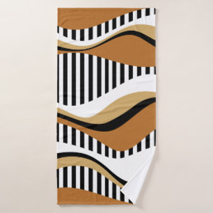 Seamless abstract stripes, wave with colorful amor bath towel