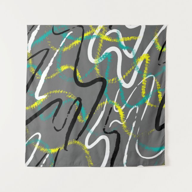 Seamless abstract urban backdrop with grunge wave  (Front)