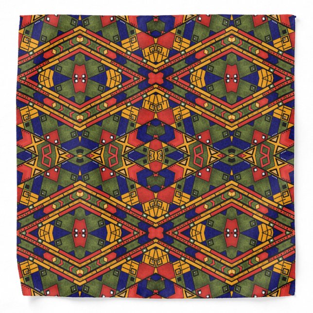 Seamless african ethno traditional texture pattern bandana (Front)