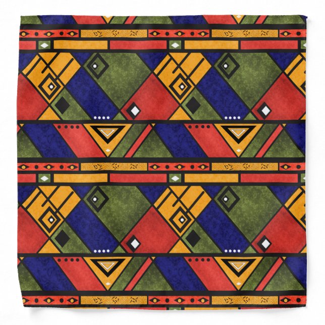 Seamless african ethno traditional texture pattern bandana (Front)