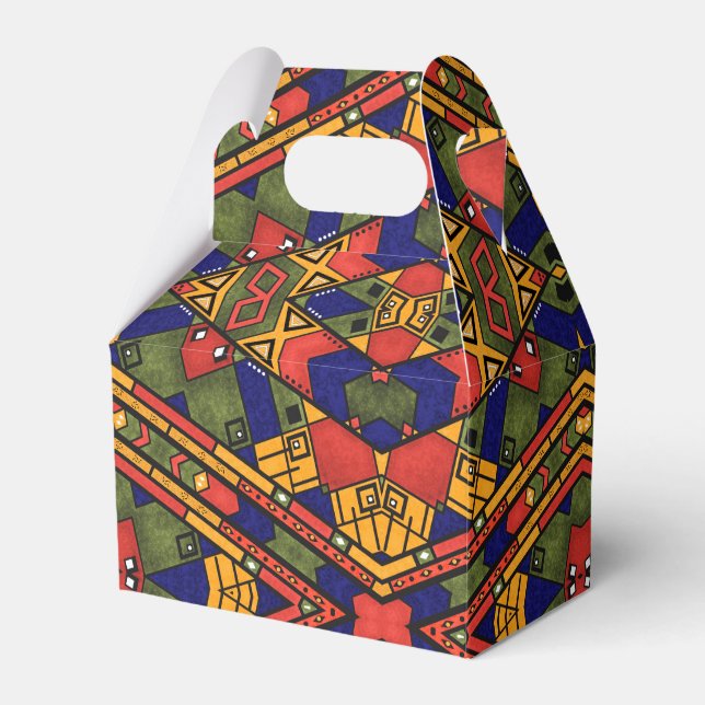 Seamless african ethno traditional texture pattern favor boxes (Front Side)