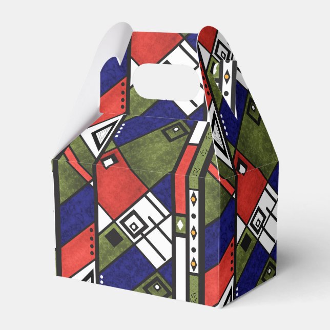 Seamless african ethno traditional texture pattern favor boxes (Front Side)