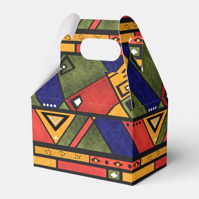 Seamless african ethno traditional texture pattern favor boxes (Front Side)