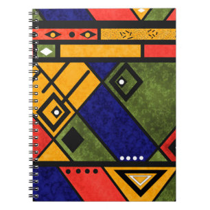 Seamless african ethno traditional texture pattern notebook