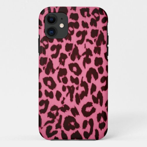 Seamless animal print fur skin of leopard iPhone 11 case