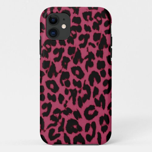 Seamless animal print fur skin of leopard iPhone 11 case