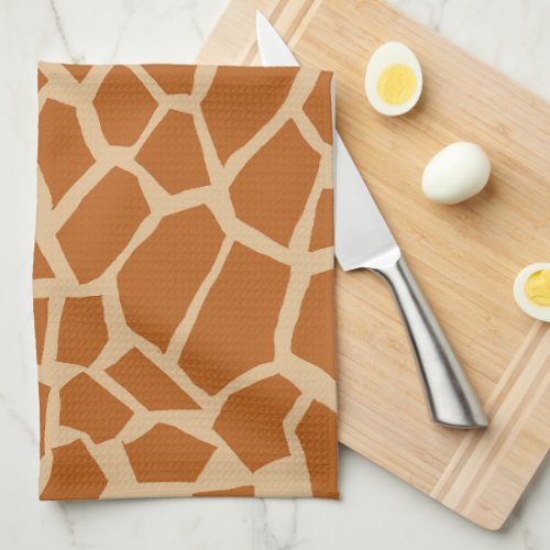 Seamless Animal Skin giraffe pattern Kitchen Towel