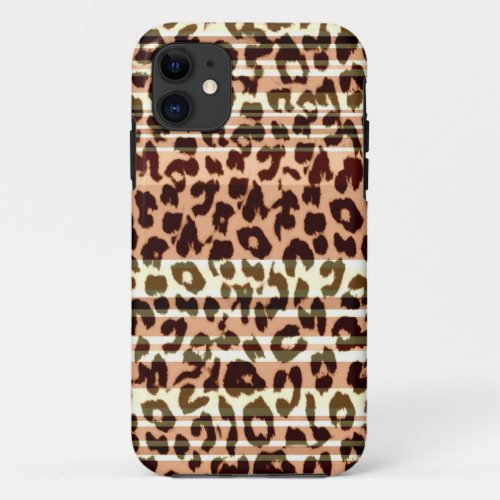 Seamless animal skin texture of leopard iPhone 11 case