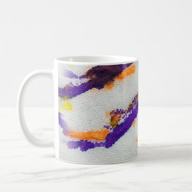 Seamless animal zebra. Dirty art pattern. Abstract Coffee Mug (Left)