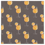Seamless Aperol Spritz Cocktail Pattern Fabric