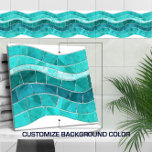 Seamless Aquamarine Mosaic Wave Ceramic Tile<br><div class="desc">Seamless Aquamarine Mosaic Wave</div>
