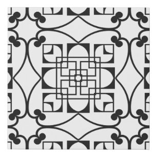 Seamless Art Deco Pattern. Vintage minimalistic ba Faux Canvas Print