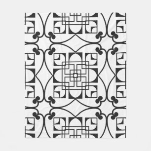 Seamless Art Deco Pattern. Vintage minimalistic ba Fleece Blanket