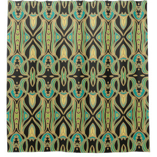 Seamless art ornament in Art Nouveau style Shower Curtain