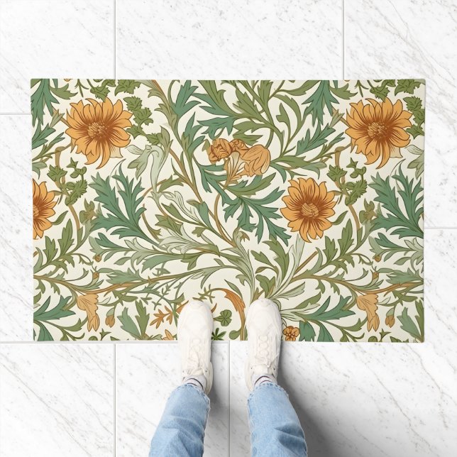 Seamless Arts and Crafts style repeating pattern Doormat (Indoor)