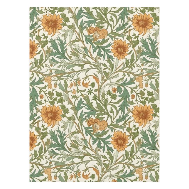 Seamless Arts and Crafts style repeating pattern Tablecloth (Front)