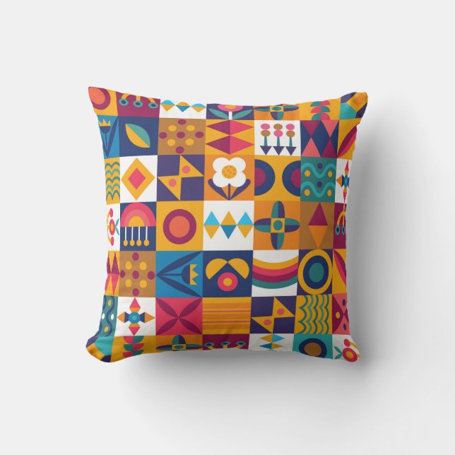 Seamless background design modern art throw pillow (Front)