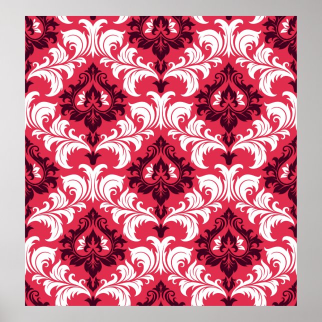 Seamless background from a floral ornament, Fashio Poster (Front)