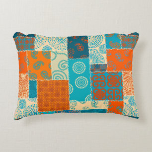 Seamless background pattern. Patchwork pattern in  Accent Pillow