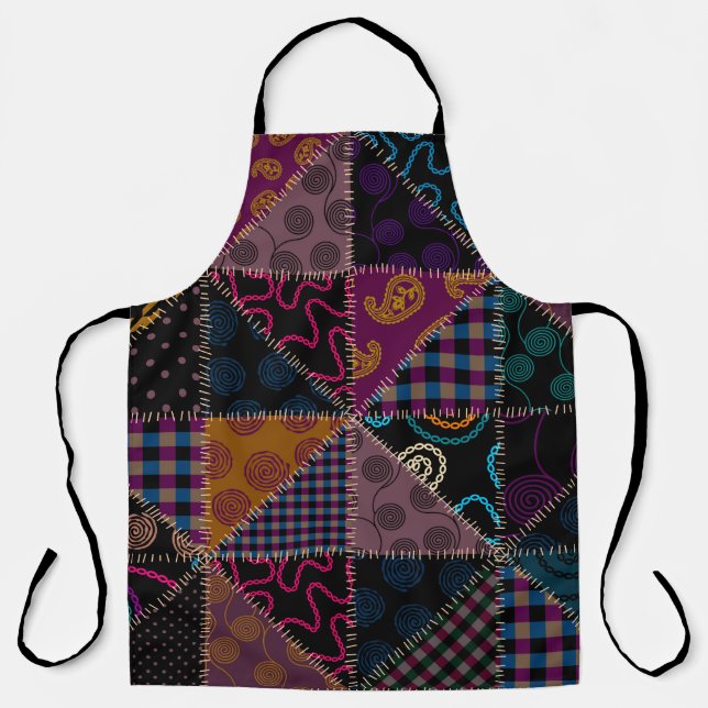 Seamless background pattern. Patchwork pattern. Vi Apron (Front)