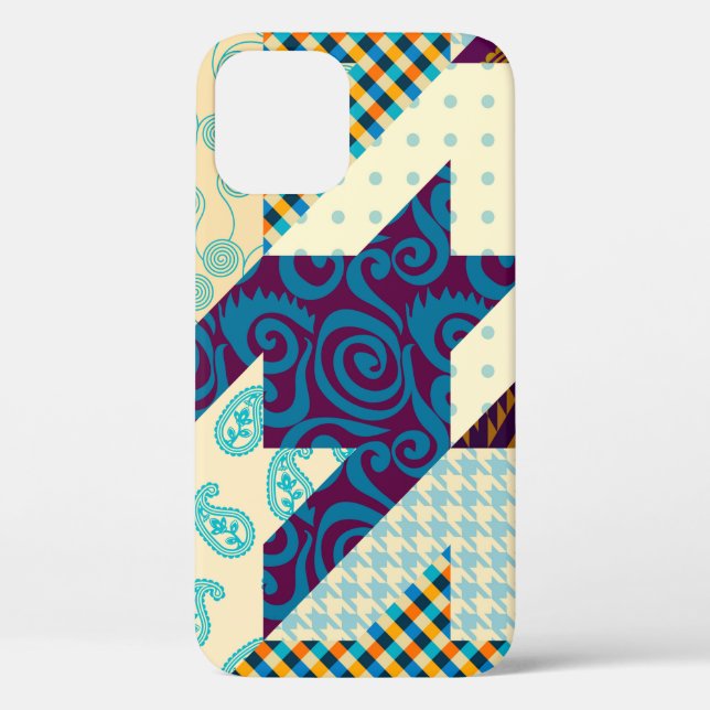Seamless background pattern. Patchwork pattern. Vi Case-Mate iPhone Case (Back)