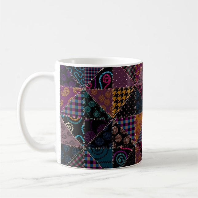 Seamless background pattern. Patchwork pattern. Vi Coffee Mug (Left)