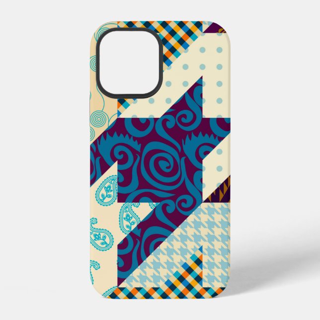 Seamless background pattern. Patchwork pattern. Vi Iphone Case (Back)