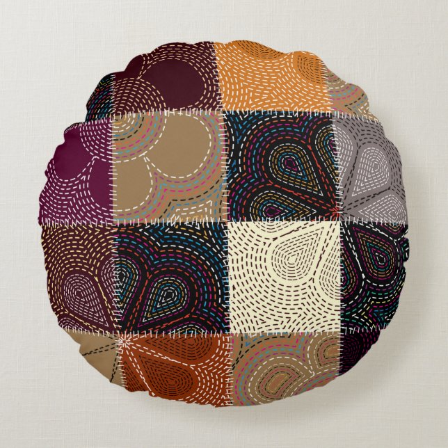 Seamless background pattern. Will tile endlessly.  Round Pillow (Front)