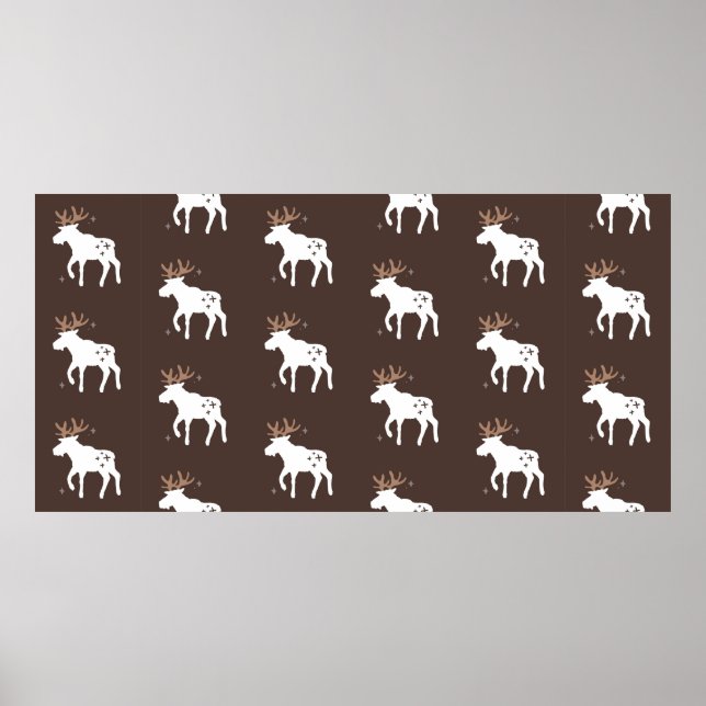 Seamless background patterns in Scandinavian style Poster (Front)