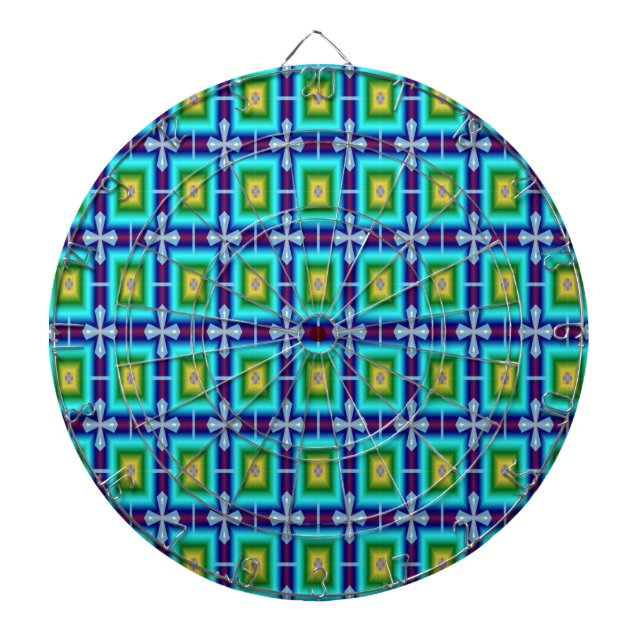 Seamless Background wallpaper Pattern Dartboard With Darts (Front)