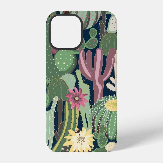 seamless background with cactus iphone case (Back)