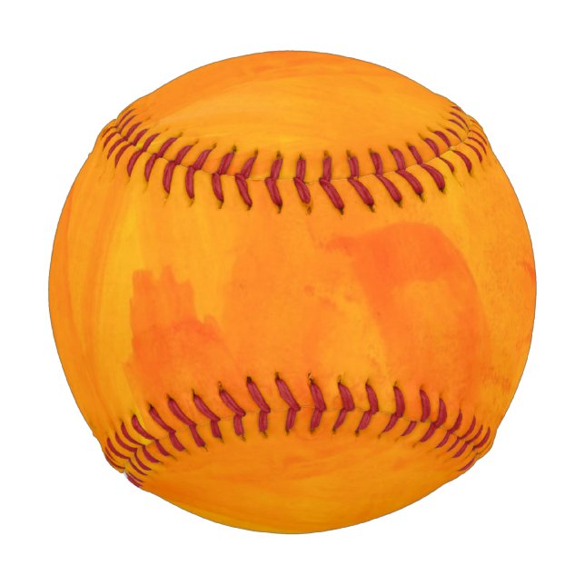Seamless Background Yellow Abstract Watercolor Baseball (Front)
