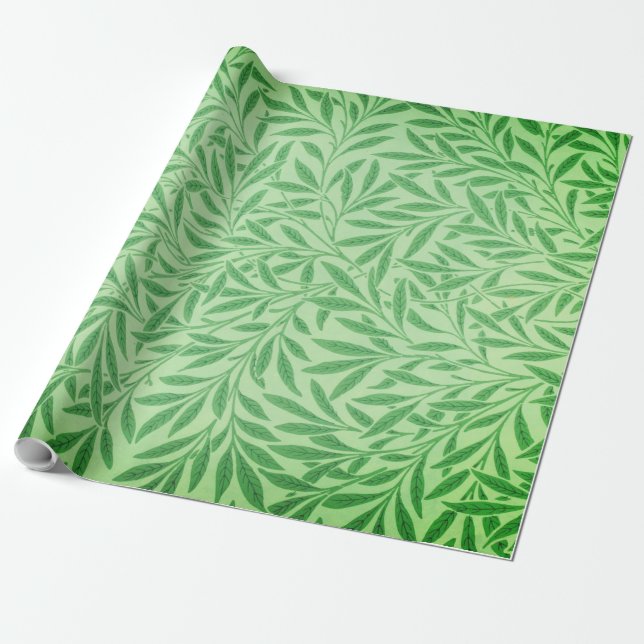 Seamless Bamboo Leaf Wrapping Paper (Unrolled)