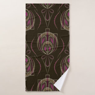 Seamless beautiful antique art deco pattern orname bath towel