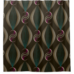 Seamless beautiful art deco pattern ornament. Geom Shower Curtain