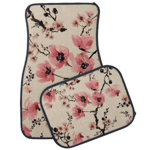 Seamless beautiful print of watercolor flowers. St Car Floor Mat