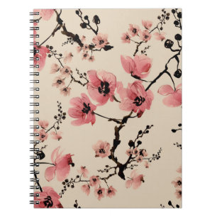Seamless beautiful print of watercolor flowers. St Notebook