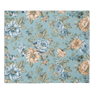 Seamless beautiful watercolor botanical flower wit duvet cover