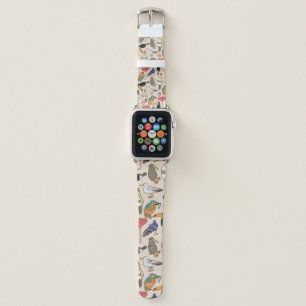 seamless bird pattern apple watch band