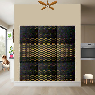 Seamless Black and Gold Geometric Hexagon Tile