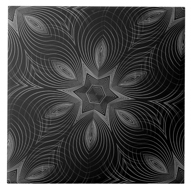 Seamless Black and Gray Ceramic Tile (Front)