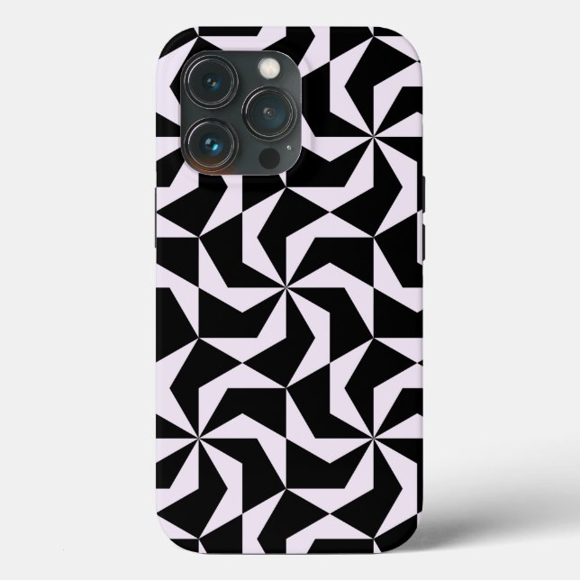 Seamless Black and Pink Abstract Geometric Hexagon Case-Mate iPhone Case (Back)