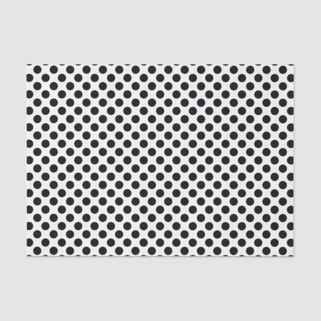 Seamless Black Polka dot - Customizable background Tissue Paper (Front)