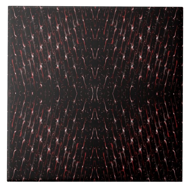 Seamless Black Red Ceramic Tile (Front)