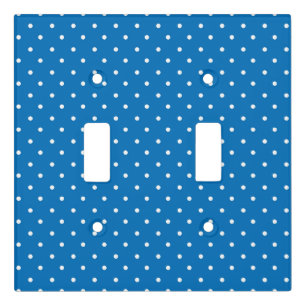Seamless blue background polka dot pattern light switch cover