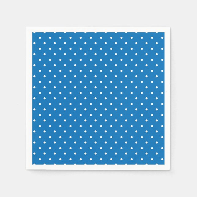 Seamless blue background polka dot pattern  napkins (Front)