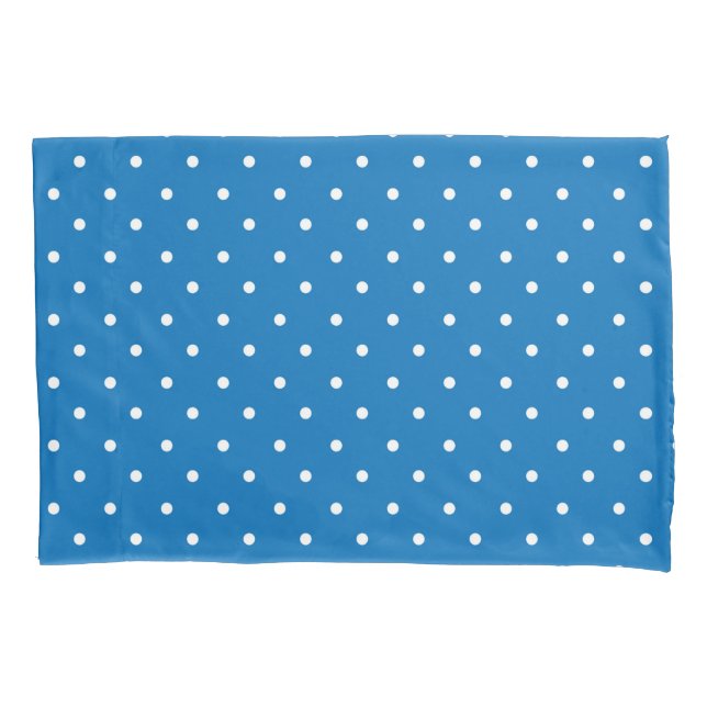 Seamless blue background polka dot pattern  pillow case (Front-Left)