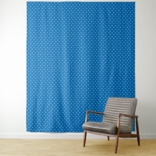 Seamless blue background polka dot pattern tapestry