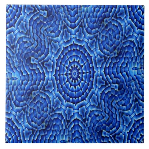 Seamless Blue Decorative Ceramic Tile